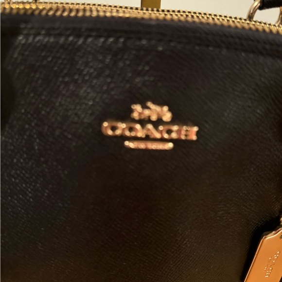 NWOT Coach Black Leather Etta Carryall Bag - Picture 5 of 10